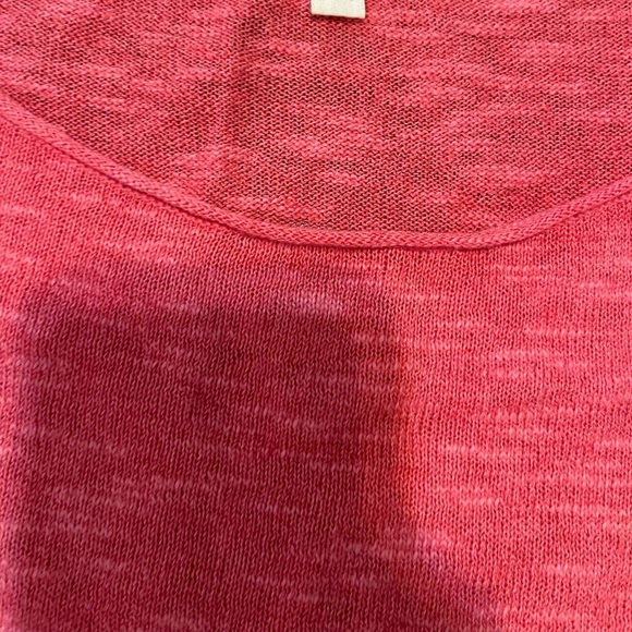 Eileen Fisher Organic Linen cotton Short Boat Neck Tee Watermelon Size Medium - Picture 4 of 6